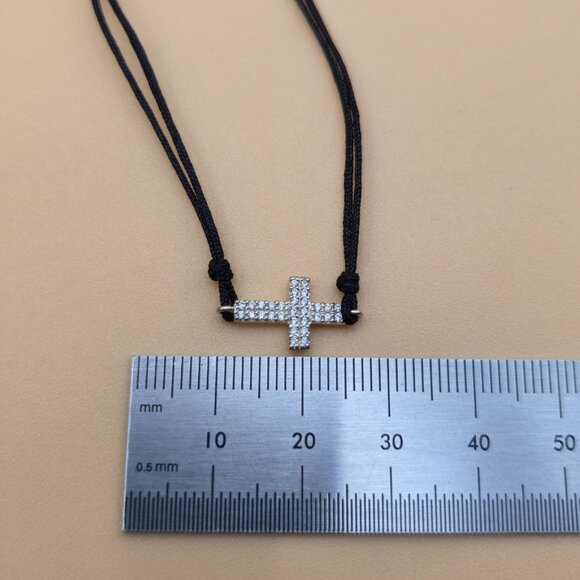 7+1 Inch Sterling Silver Silpada Cross Cubic Zirconia Bracelet A5932 - Picture 6 of 7